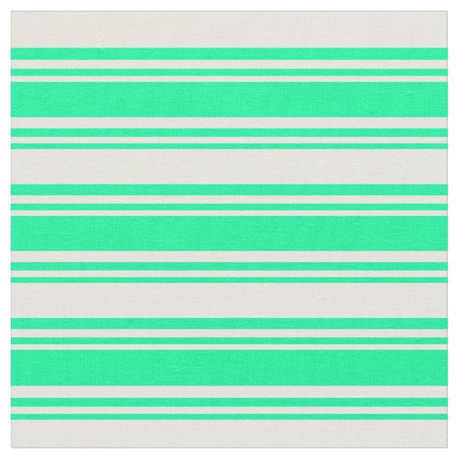 Weiße und grüne Streifen/Linienmuster Stoff (Nahaufnahme)