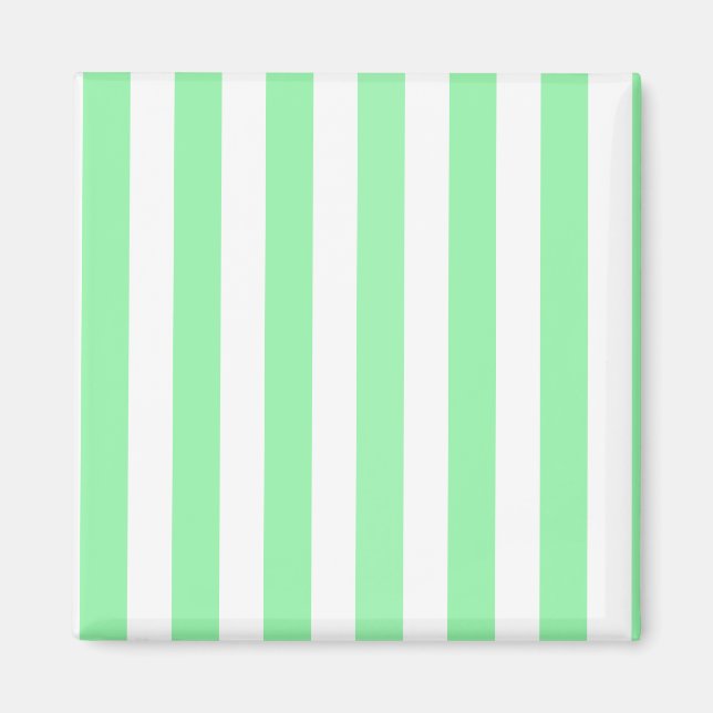 Weiße und grüne Streifen Magnet (Vorne)