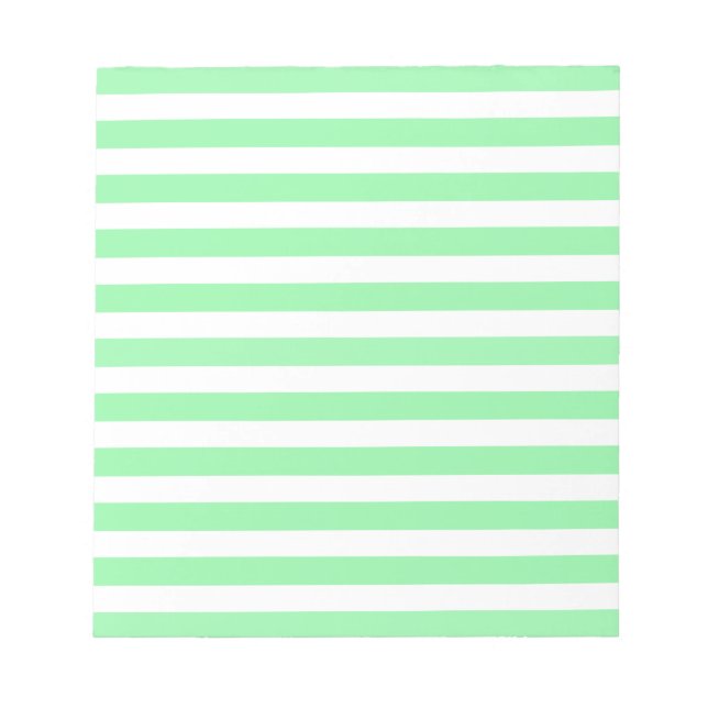 Weiße und grüne Streifen Notizblock (Vorderseite)