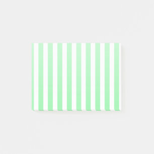 Weiße und grüne Streifen Post-it Klebezettel