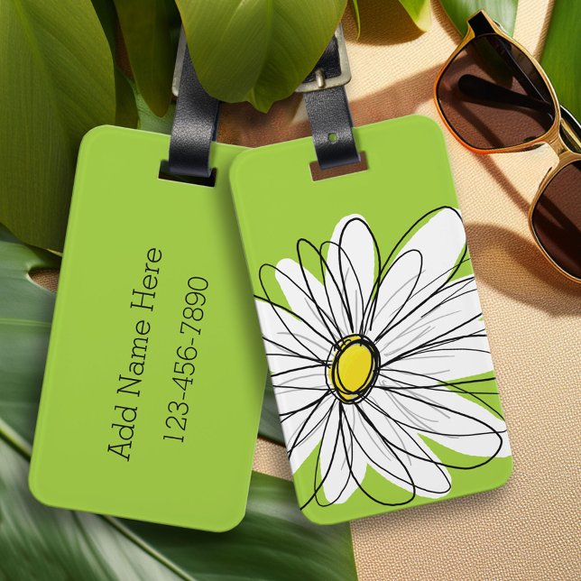 Weiße und grüne Wimperntusche mit benutzerdefinier Gepäckanhänger (Custom Luggage Tag
)