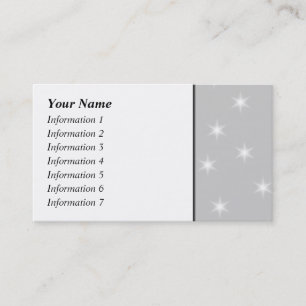Weiße und hellgraue Sternchen-Vereinbarung Visitenkarte