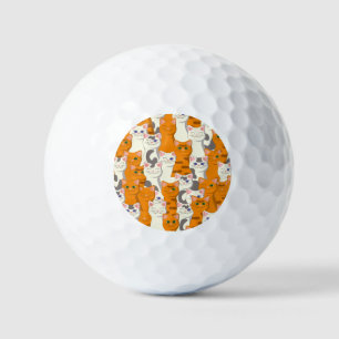 Weiße und Ingwer Katzen Muster grüne Augen blaue A Golfball