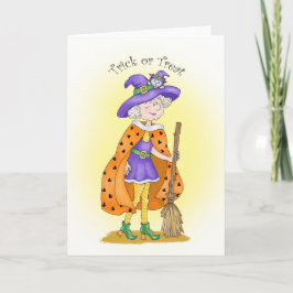Weiße und Katze Karte