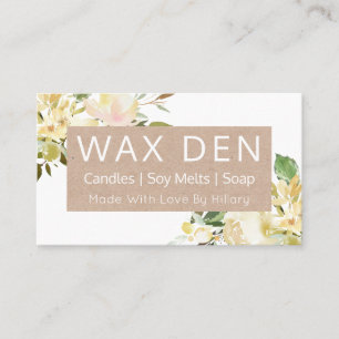 Weiße und Kraft-Seifenspäne, Sojamelgurt und Dörfc Visitenkarte