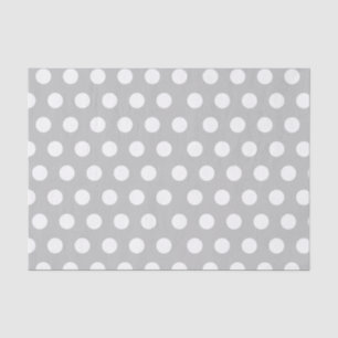Weiße und leichte graue Mittelpolka-Hochzeit Seidenpapier