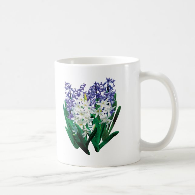 Weiße und Lila Hyakinthen Tasse (Rechts)