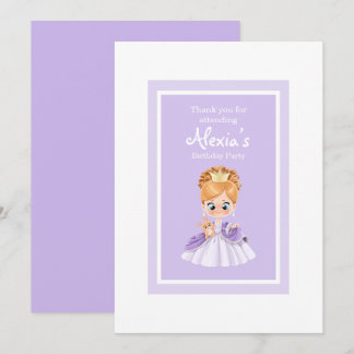 Weiße und lila kleine Prinzessin Einladung