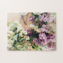 Weiße und lila Lila mit Prallpflaumen Puzzle