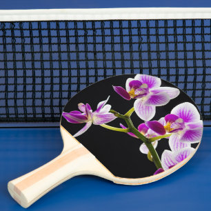 Weiße und lila Orchidee Tischtennis Schläger