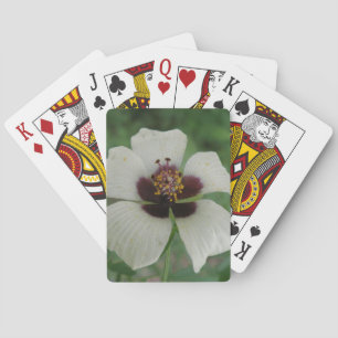 Weiße und Lila Passionsblume Spielkarten