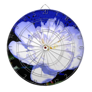 Weiße und lila Peonie Dartscheibe