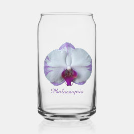 Weiße und Lila Phalaenopsis Orchid Floral Dosenglas