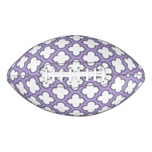 Weiße und Lila Trellis, Gitter, Quatrefolie Football