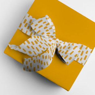 Weiße und orange gestanzte Punkte Grosgrain Ribbon Ripsband