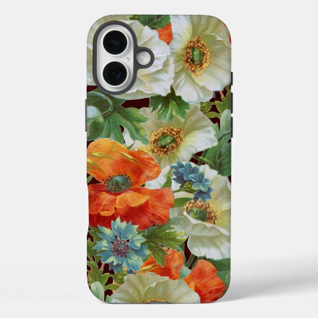 Weiße und orangefarbene Pflaumen auf brauner Blüte Case-Mate iPhone Hülle (Rückseite)