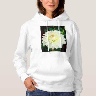 Weiße und rosa Blume Hoodie