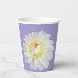 Weiße und rosa Blume Pappbecher