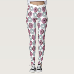 Weiße und rosa Eistümpfe Leggings