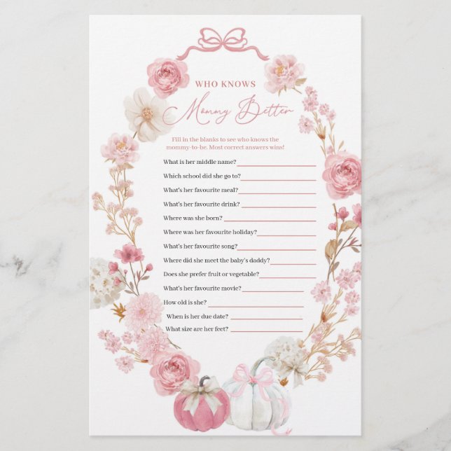 Weiße und rosa Kürbis, die Mommy Better kennen (Vorderseite)