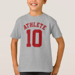Weiße und rote Kinder | Sports Jersey Design T-Shirt<br><div class="desc">Weiße und rote Kinder | Sports Jersey Design ・ Kids Football Jersey T - Shirt</div>