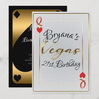 Weiße und rote Königin des Herzens Vegas 21. Gebur Einladung