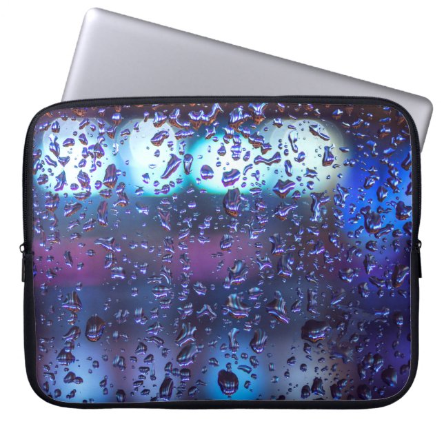 Weiße und schwarze Blumentextilien Laptopschutzhülle (Vorderseite)