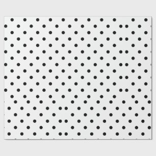 Weiße und schwarze Punkte-Geschenkpapier Klassik Geschenkpapier