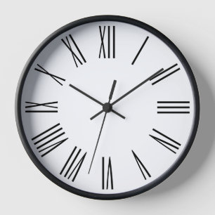 Weiße und schwarze römische Ziffern Empire Uhr