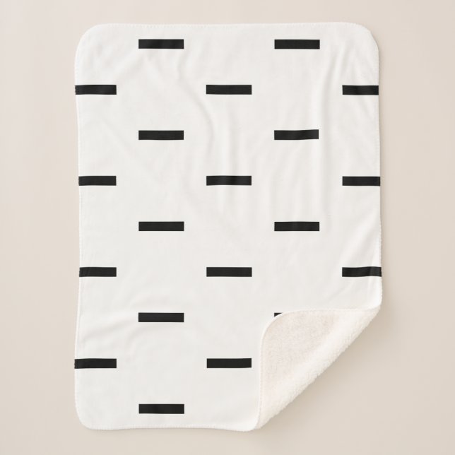 Weiße und schwarze Striche Sherpadecke (Vorderseite)
