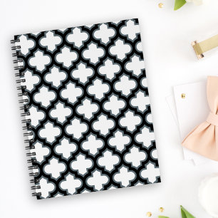 Weiße und schwarze Trellis, Gitter, Quatrefolie Planer