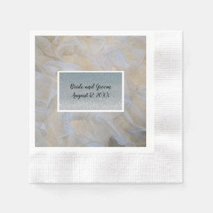 Weiße und silberne Papiertücher Serviette