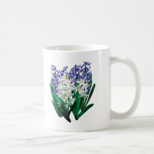 Weiße und violette Hyazinthen Tasse