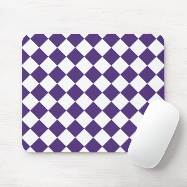Weiße und violette Würfel Mousepad (Mit Mouse)