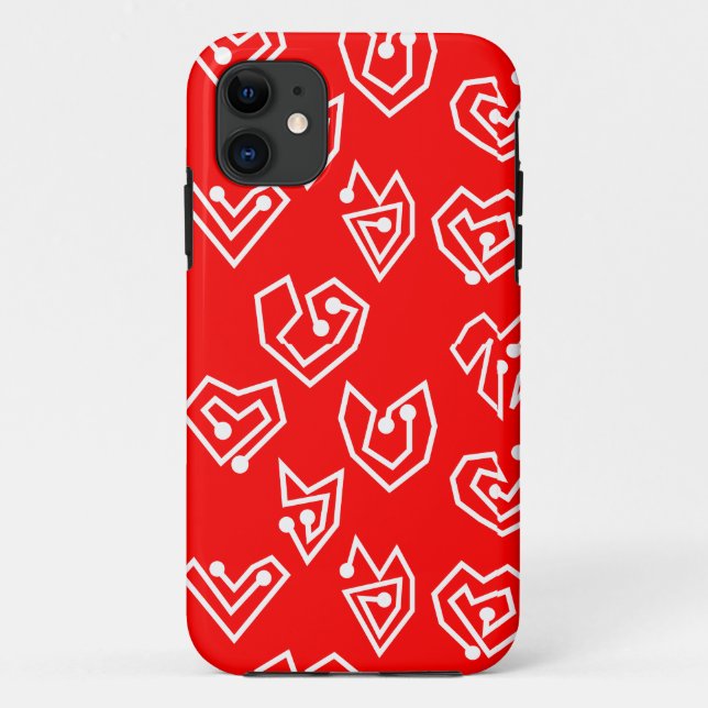 Weiße Valentinische Mazes Case-Mate iPhone Hülle (Rückseite)