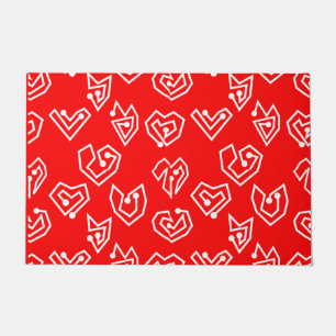 Weiße Valentinische Mazes Fußmatte