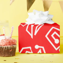 Weiße Valentinische Mazes Geschenkpapier