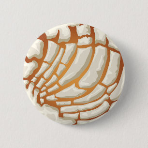 Weiße Vanille-Concha Pan Dulce mexikanisches Brot Button