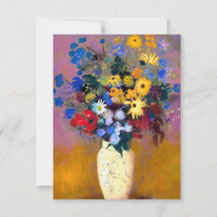 Weiße Vase mit Blume Odilon Redon Dankeskarte