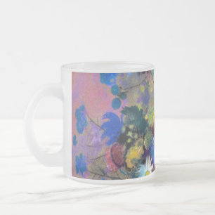 Weiße Vase mit Blume Odilon Redon Mattglastasse