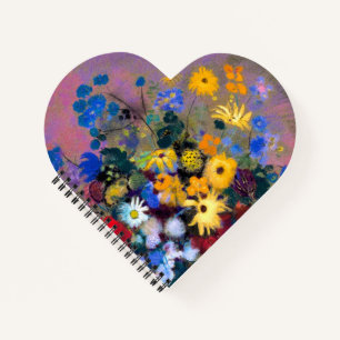 Weiße Vase mit Blume Odilon Redon Notizbuch