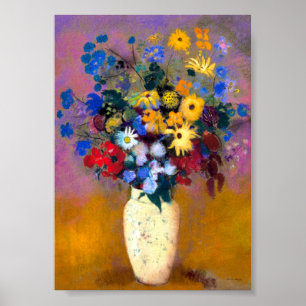 Weiße Vase mit Blume Odilon Redon Poster