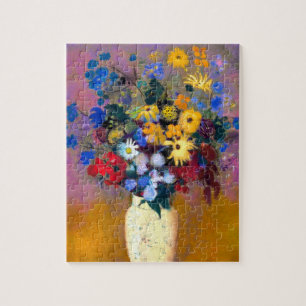 Weiße Vase mit Blume Odilon Redon Puzzle