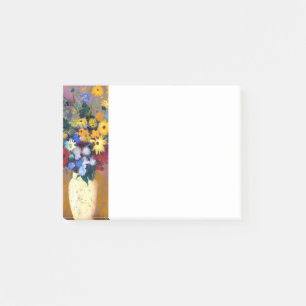 Weiße Vase mit Blumen Odilon Redon Post-it Klebezettel