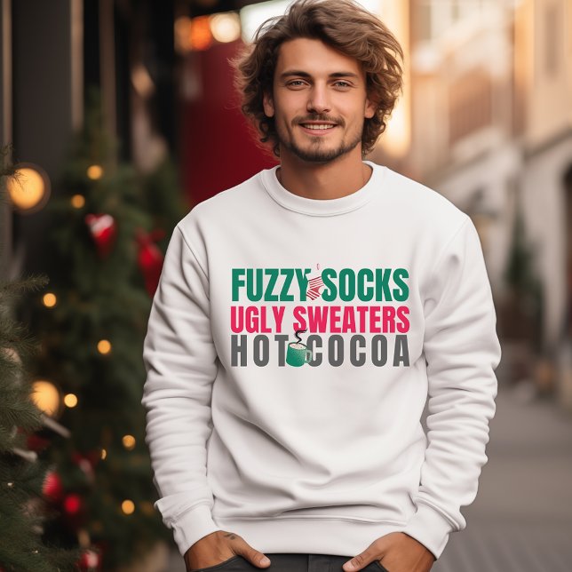 Weiße, verschwommene Socken, üppige Pullover, heiß Sweatshirt (Von Creator hochgeladen)