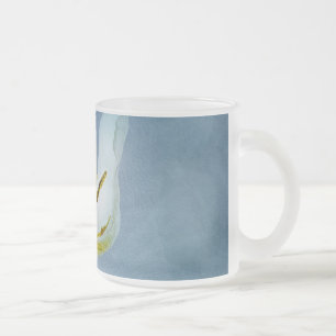 Weiße, verwelkende TulpenBlume Mattglastasse