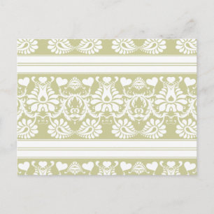 Weiße Vintage-Blumen-Hochzeitsgeschenke Postkarte