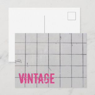 Weiße Vintage-Fliesen 80er 70er 60er Retro-Gebrauc Feiertagspostkarte