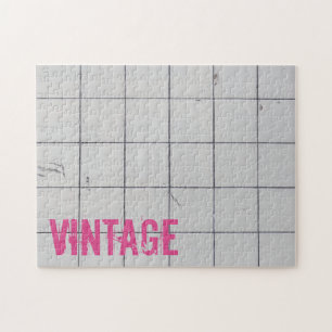 Weiße Vintage-Fliesen 80er 70er 60er Retro-Gebrauc Puzzle