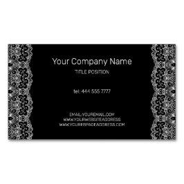 Weiße Vintage Spitze Magnetische Visitenkarte